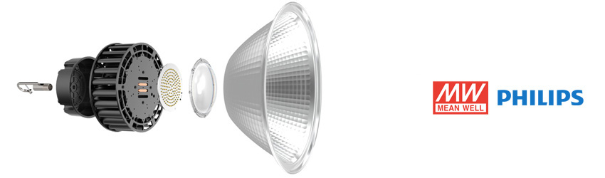 Reflecto LED High Bay with Meanwell Driver & Philips Lumileds SMD LED