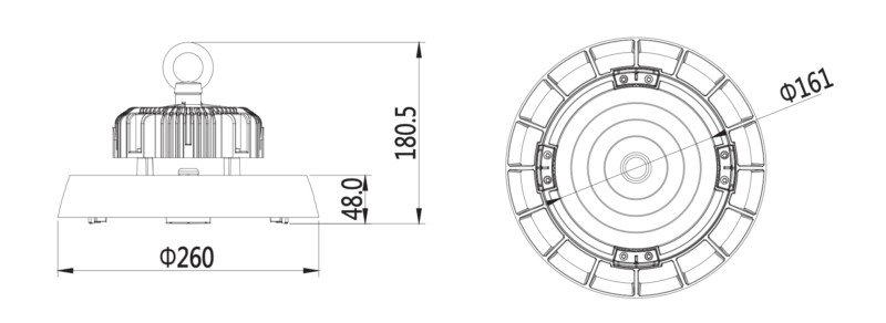 Zomable LED High Bay Dimensions