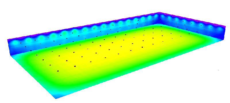 ufo led high bay lighting dialux simulation