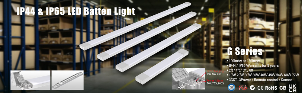 CCT Adjustable LED Batten Light