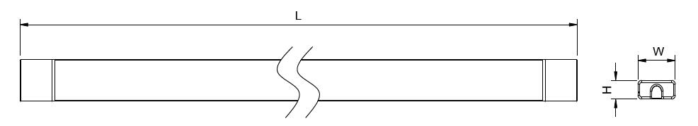 LED Batten Light Dimension