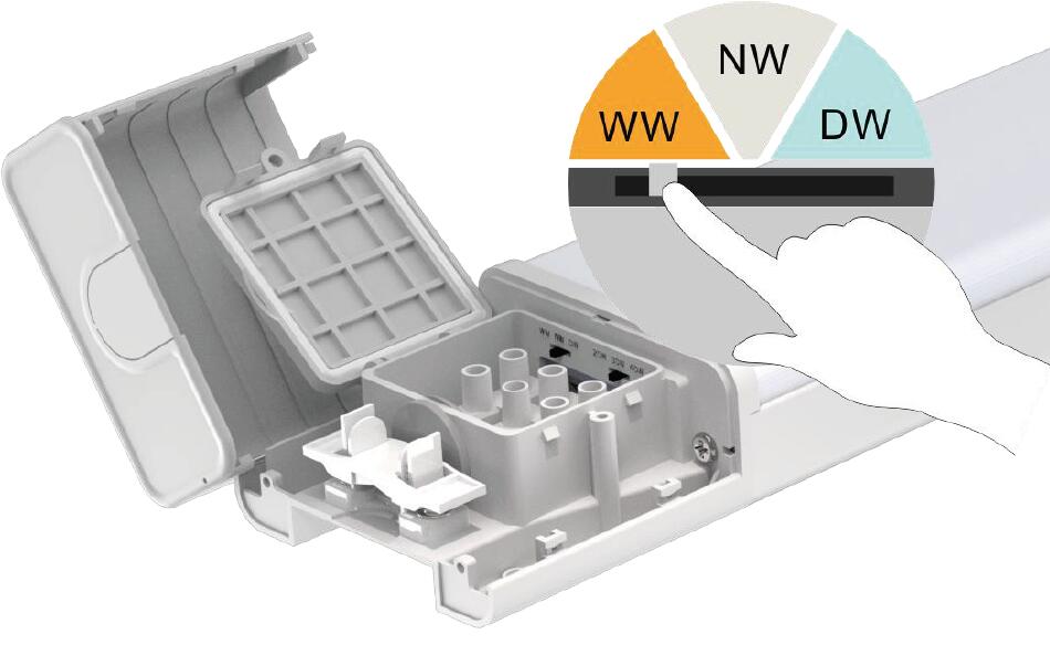 CCT and Power Adjustable LED Batten Light